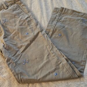 Vineyard Vines Boys Khaki Chinos with Blue Hockey Accents Size 18